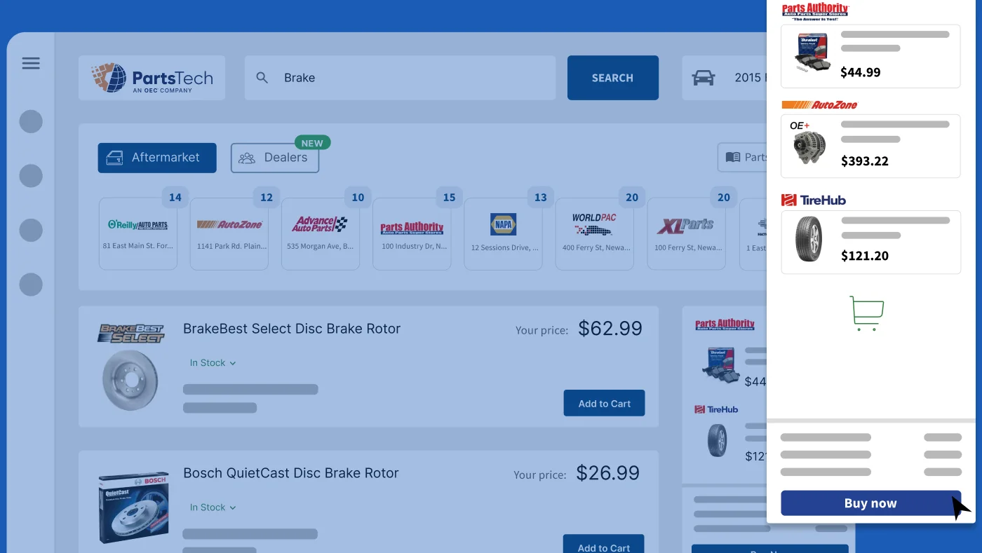 Place the order to multiple suppliers with one click