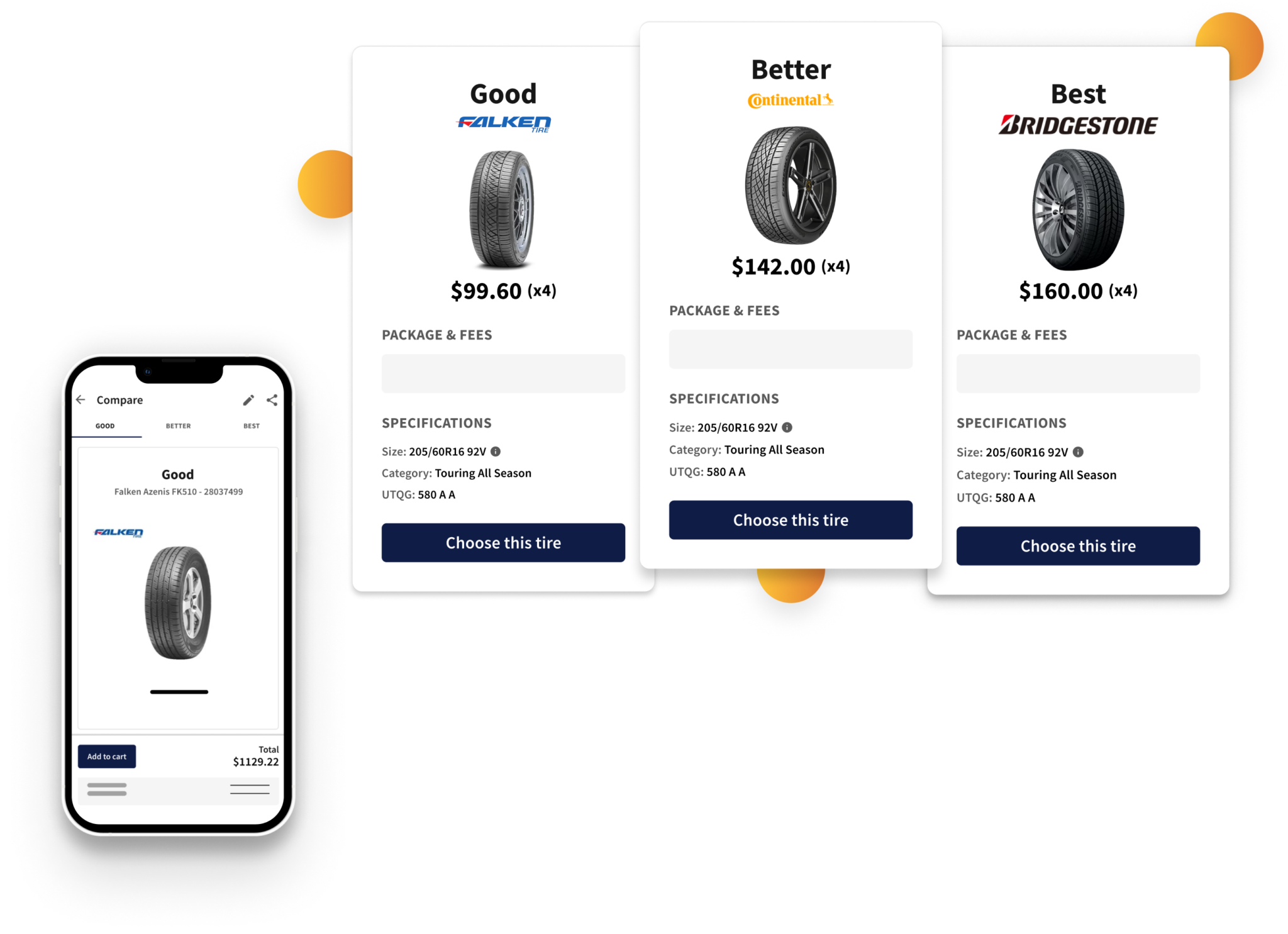 Simplify tire purchasing